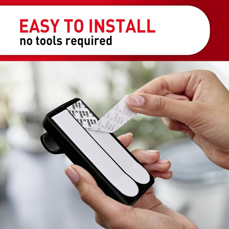 Command 10 lb Matte Black Curtain Rod Hooks, 2 Hooks and 4 Strips, No Drilling Christmas Decorations, Use with Rod Diameters 0.5-0.75" | 10 lb, 4 Strips, Damage Free, Curtain Rods Hangers, Home and Room Decor - Image 4